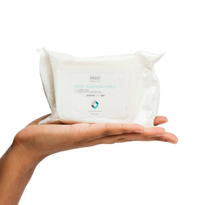 Obagi medical suzanobagimd acne cleansing wipes from MyExceptionalSkinCare.com Product In Hand